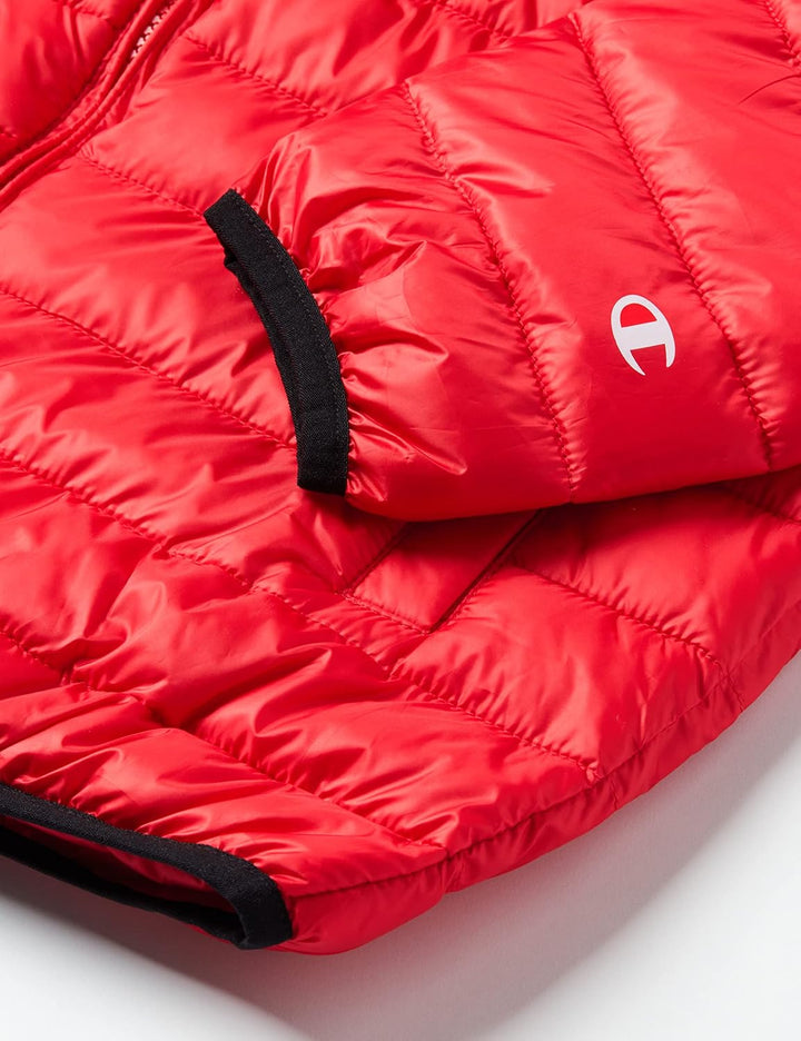 Champion Unisex Kinder Legacy Outdoor Light Hooded Wattierte Jacke 9-10 Jahre Intensives Rot, 9-10 J