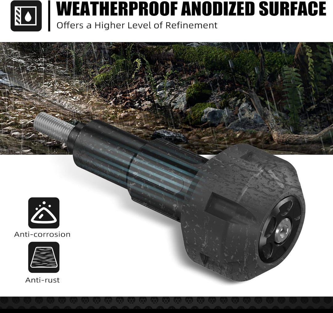 NICECNC Schwarzer Motorrad-Rahmenschieber, Sturzschutz, kompatibel mit Surron Light Bee X/S/L1E POM