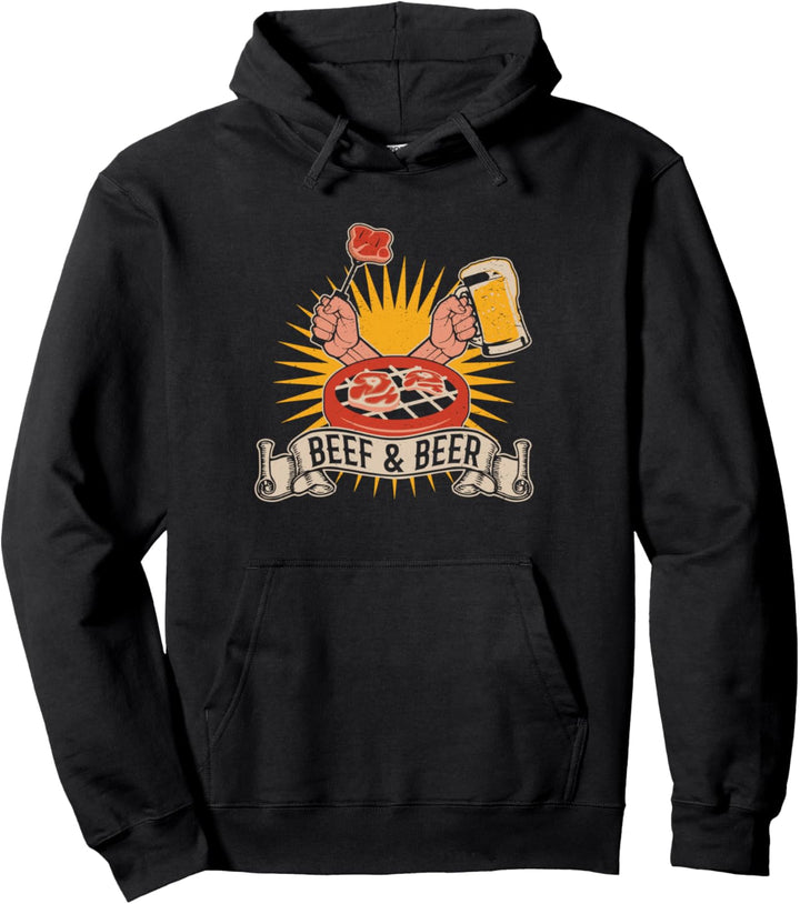 Evolution Fleisch Beef BBQ Bratwurst Wurst Grillmeister Pullover Hoodie