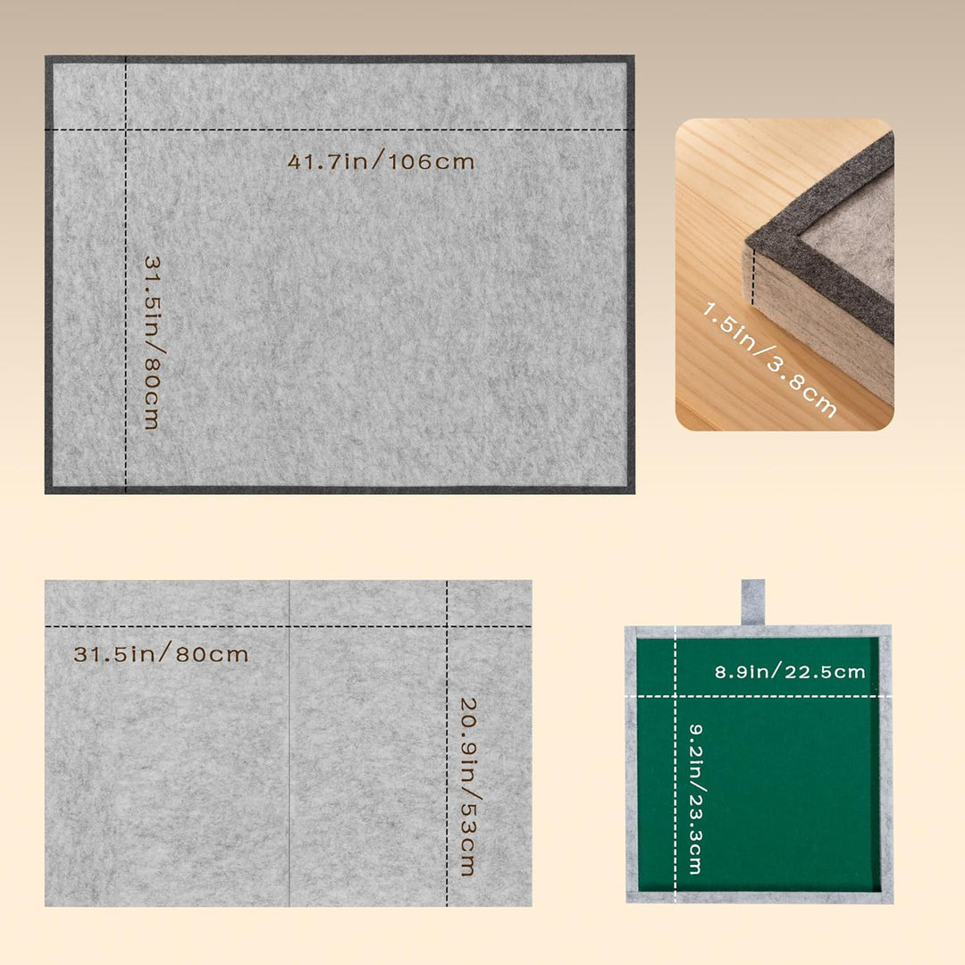 Tektalk klappbarer Puzzletisch mit Abdeckung, 3-Kippwinkel-Puzzleplateau, leichtes tragbares Filzpuz