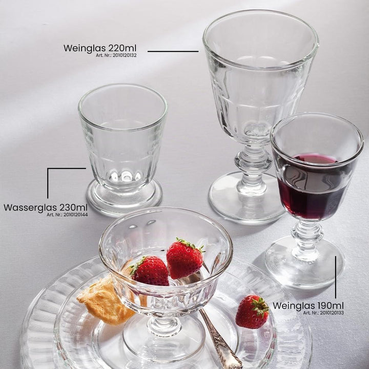 La Rochere Wassergläser Perigord 230ml 6er Set Gläser - Vintage Trinkgläser - Moderne und hochwertig