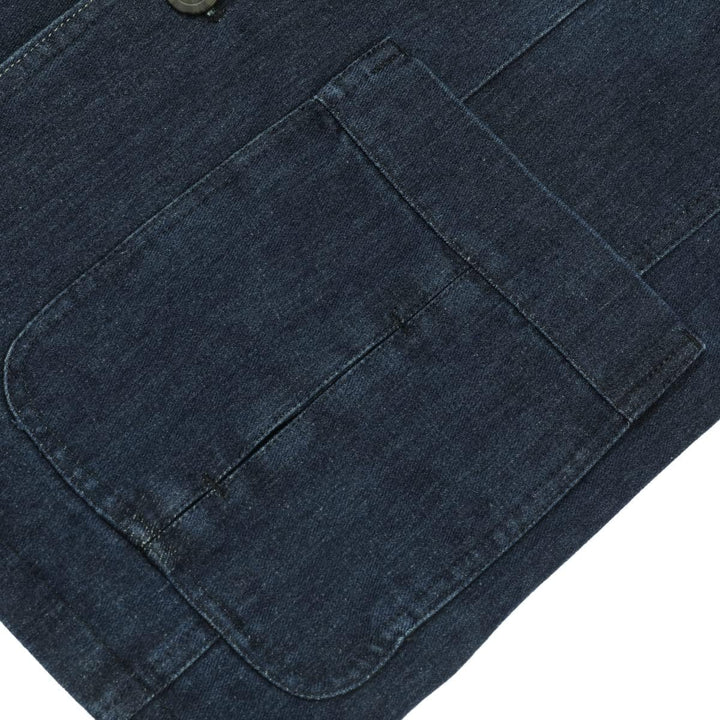 YOUTHUP Herren Slim Fit Denim Sakko Casual Business Freizeit 3 Knöpfe Anzugsjacke mehrere Taschen Bl