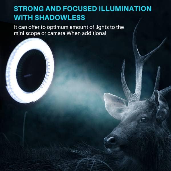 Tiamu 144 LED Stereomikroskop Kamera Ringleuchte, Super Helligkeit LED Perlen Ringleuchte 0-100% Ein