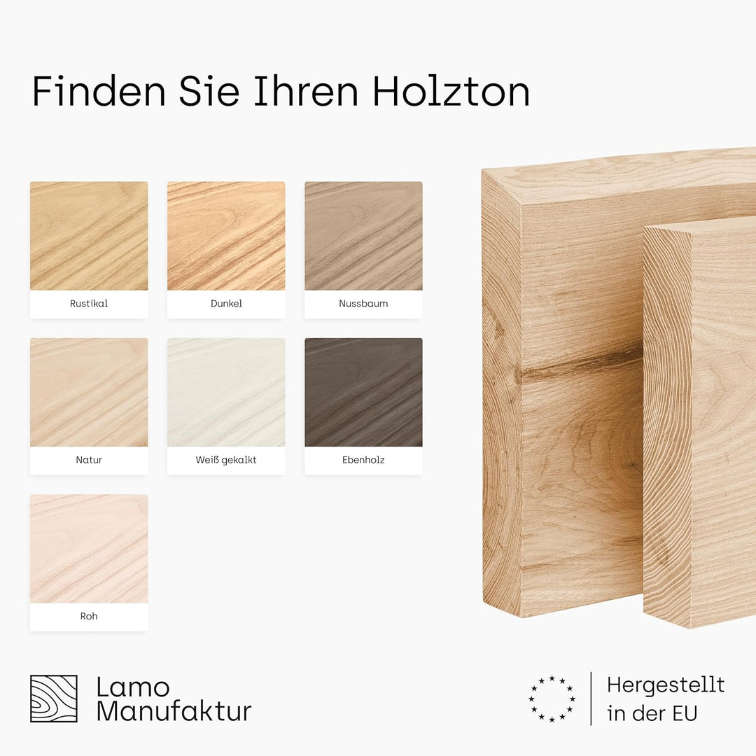 LAMO Manufaktur Wandregal Holz Gerade | Regal Farbe: Rustikal | Pure: ohne Montage Set | 50 cm Pure