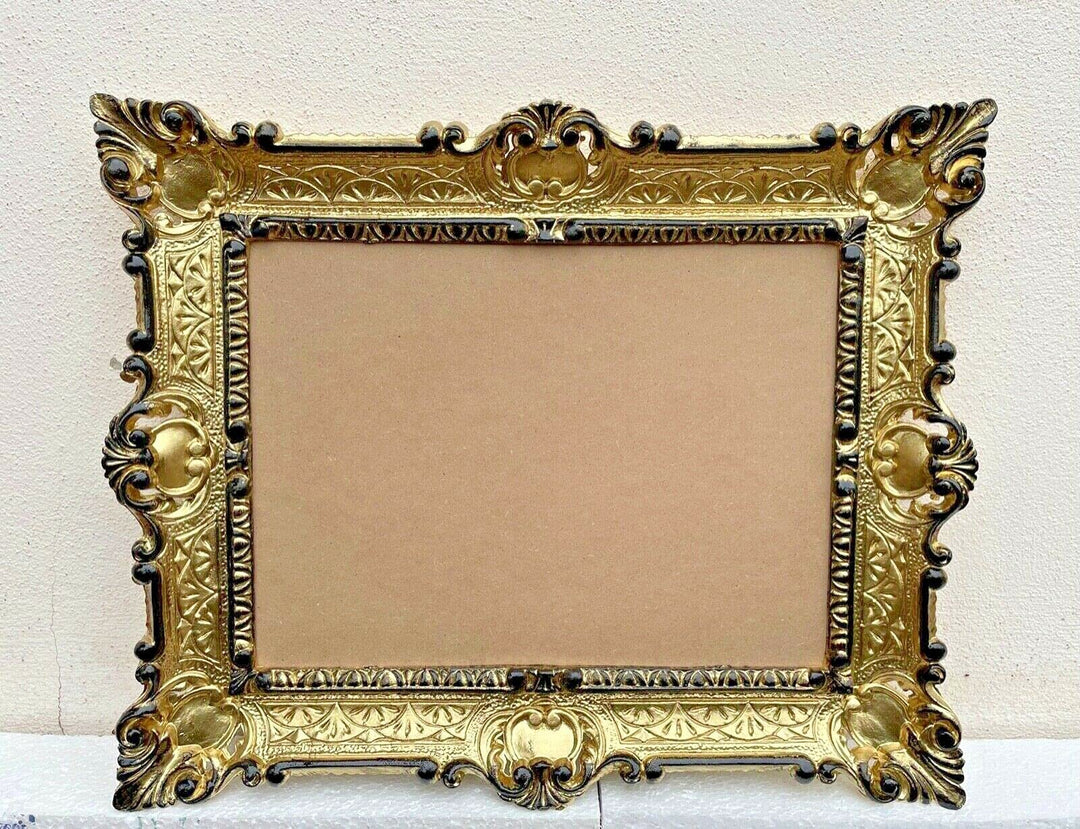 Wandspiegel Gold Schwarz Barock 57x47cm Prunk Spiegel Badspiegel Flurspiegel Antik Spiegel 3049A.S N