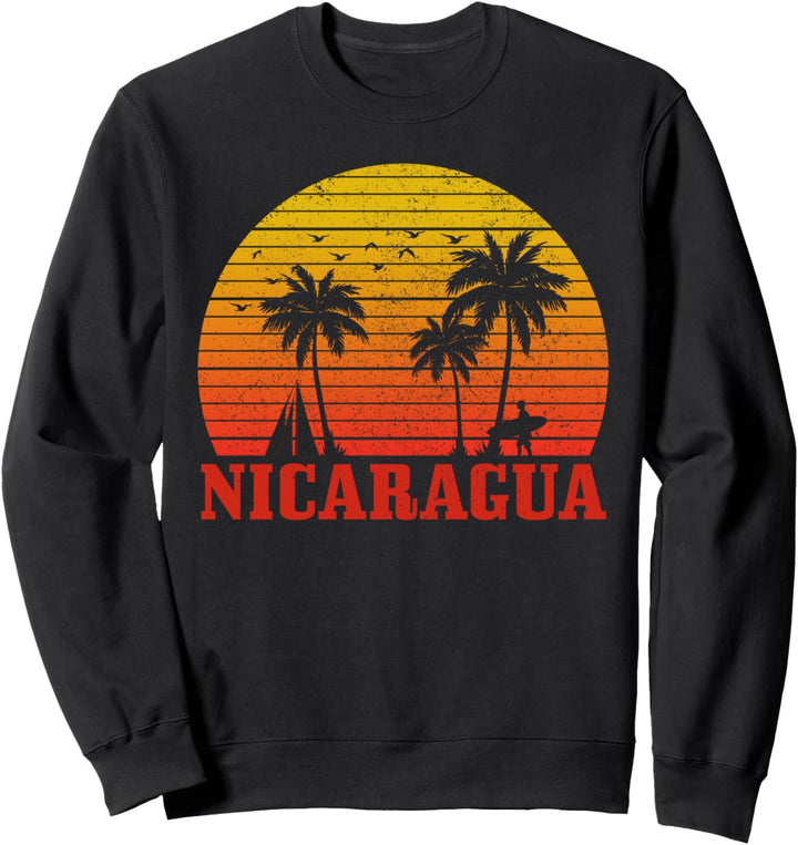 Nicaragua Surfer Vintage Souvenir Sweatshirt