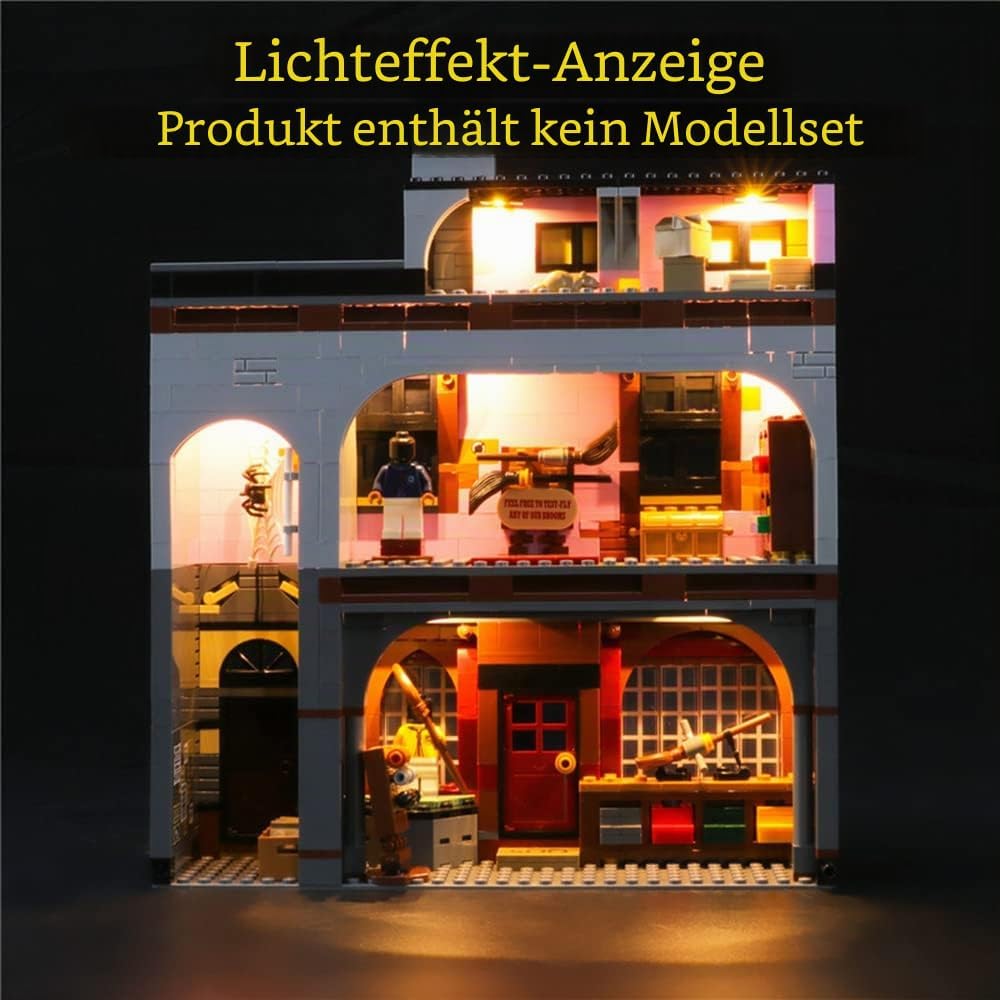 GEAMENT LED Licht-Set Kompatibel mit Lego Harry Potter Winkelgasse (Diagon Alley) - Beleuchtungsset