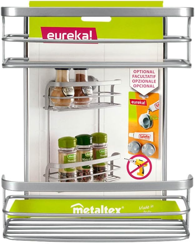 Metaltex 350416039 Gewürzregal 2-Etagen 20 x 8 x 25 cm Polytherm Eureka