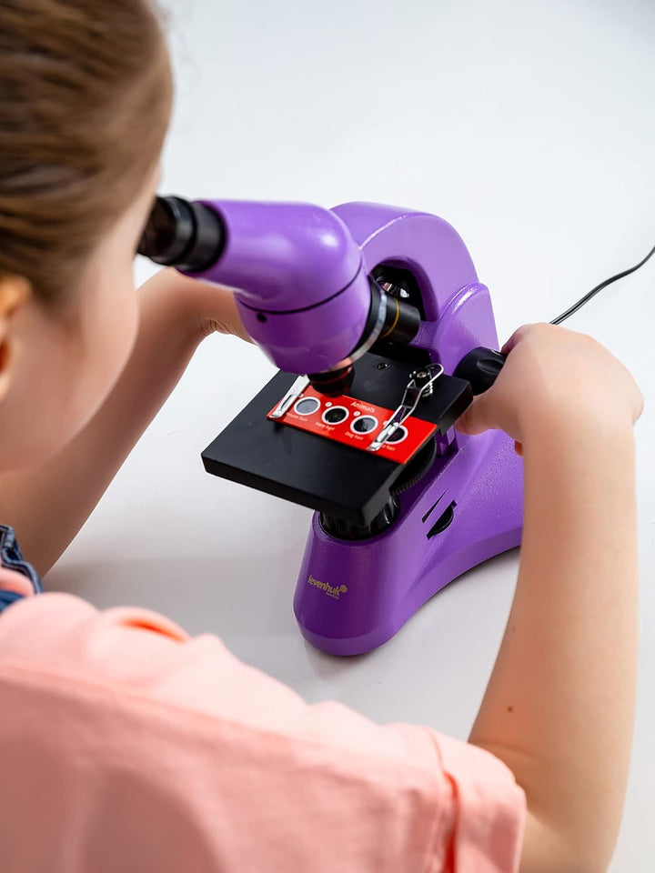 Levenhuk Rainbow 50L Plus Amethyst Wissenschafts- und Bildungsset mit Leistungsstarkem Mikroskop mit