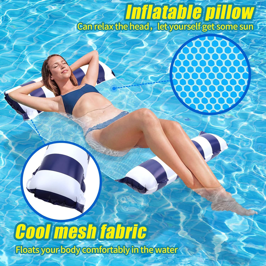 Arbolisse Luftmatratze Pool Zubehör Spass, 2 Stück Luftmatratze Wasser Hängematte, 4 In 1 Aufblasbar