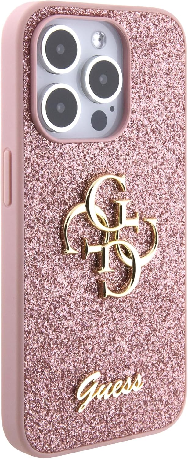 CG MOBILE Guess Fixed Glitter Hülle für iPhone 15 Pro Max (Pink) rose, rose