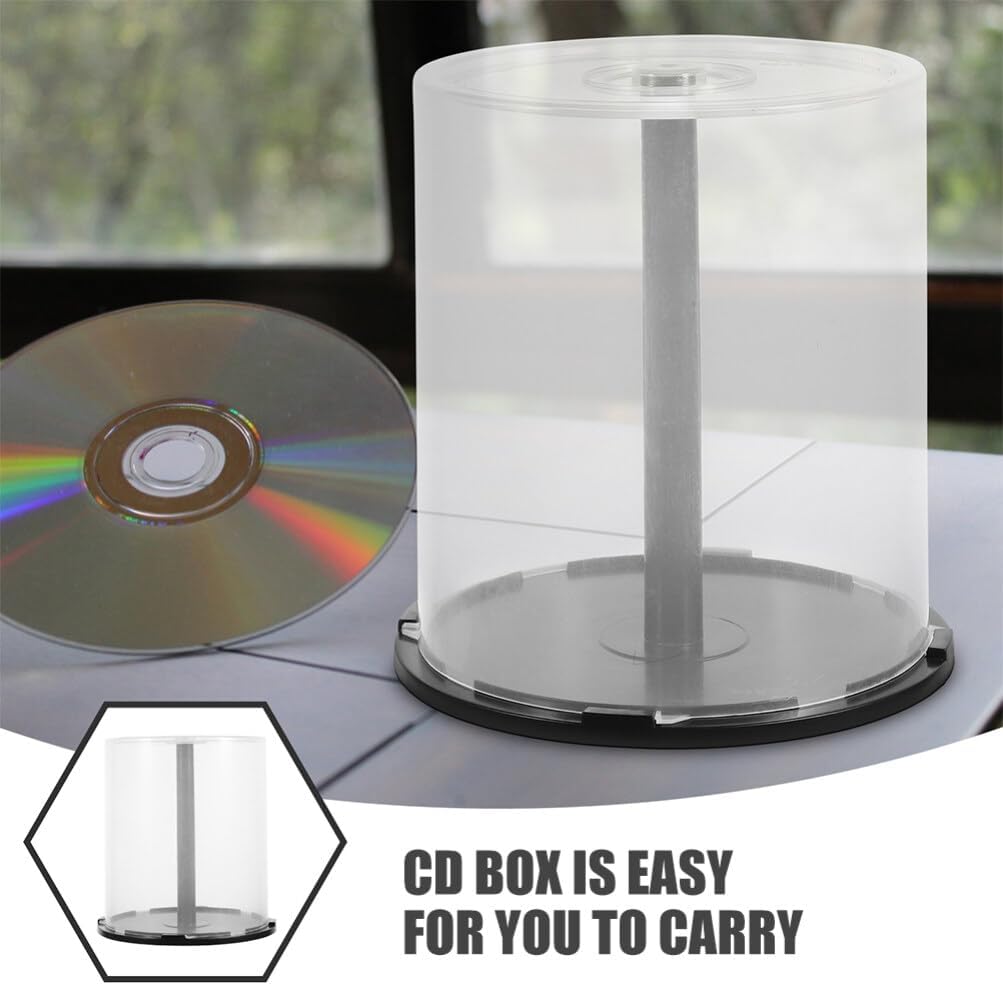 Zerodeko Cd-Aufbewahrungseimer 2Er-Set Transparenter Dvd-Halter Mit Staubschutz Kompakter Plastik Cd