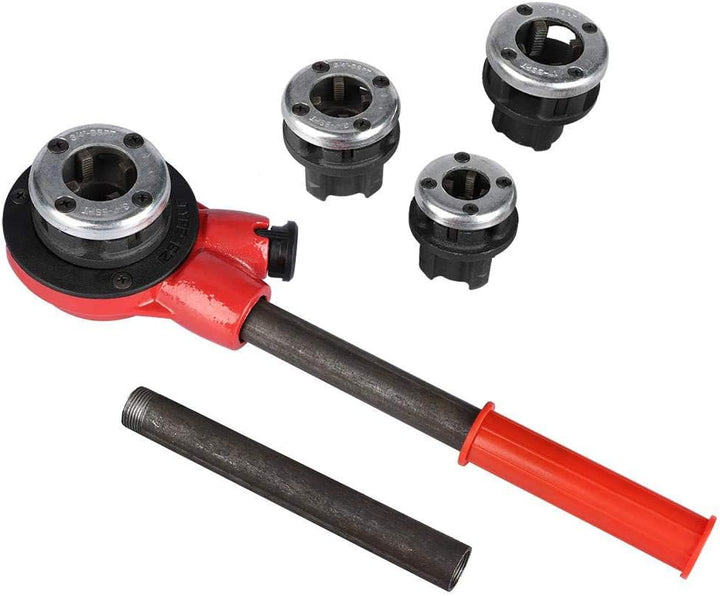 Rohrgewindeschneidsatz, 4 Gewindeschneidkluppensatz, manuelle Klempnerrohr-Gewinde-Kit, 1/2 ", 3/4",