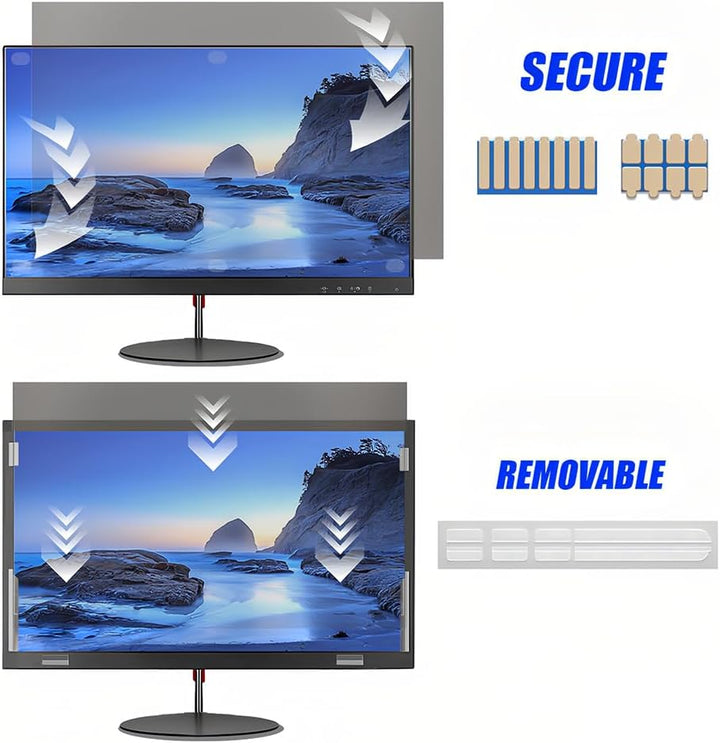 24 Zoll Bildschirm Blickschutzfilter, Verbesserter Displayschutzfolie Abnehmbare HD Datenschutzfolie