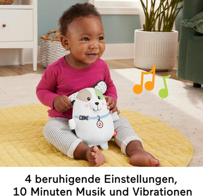 Fisher-Price Schlummer Hündchen Spieluhr - Tragbarer weicher Plüschklangerzeuger mit beruhigender Mu