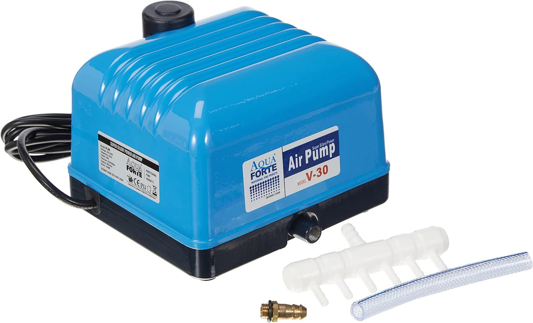 AquaForte Hi-Flow V-30 Luftpumpe & Belüfterscheibe-/Platte 20cm, Anschluss 9mm