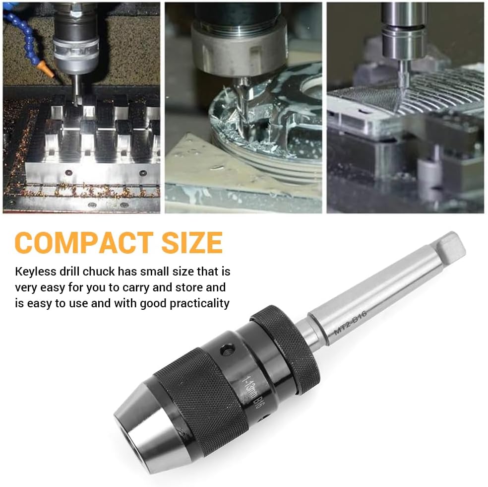 BORDSTRACT Schlüsselloses Bohrfutter, B16 13MM Schlüssellose Drehmaschine Super Heavy Duty Bohrer, B
