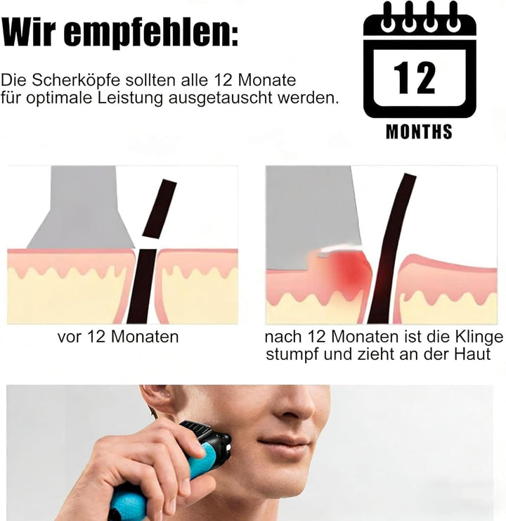 92S Ersatzrasierköpfe Kompatibel mit Braun elektrische Rasiermesser der Serie 9 - Kompatibel mit Bra