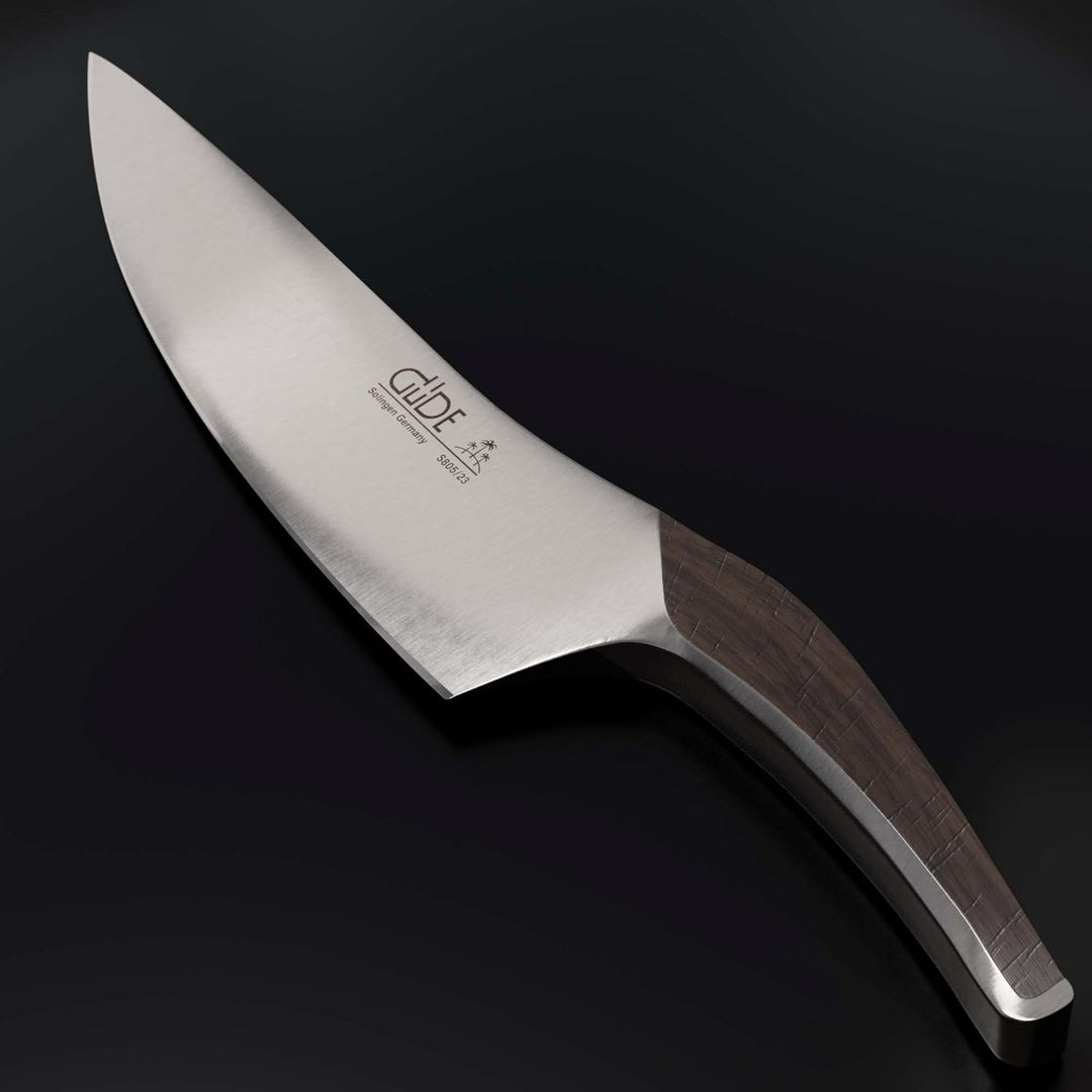 GÜDE Solingen - Kochmesser geschmiedet, 23 cm, Räuchereiche, SYNCHROS, Küchenmesser, Handmade German