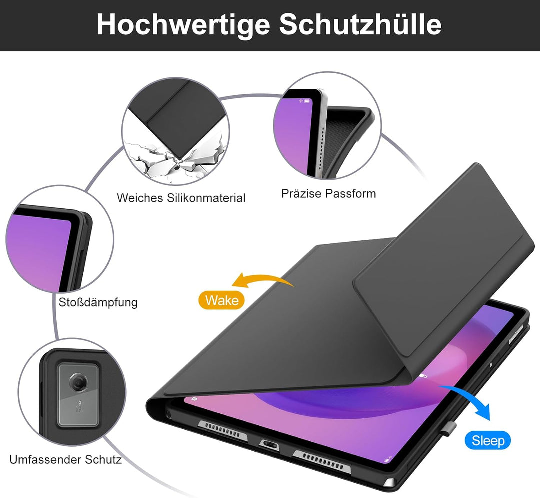Tastatur Hülle für Lenovo Idea Tab 11 Zoll 2025/K11 Gen 2, QWERTZ Deutsches Magnetisch Abnehmbarer T