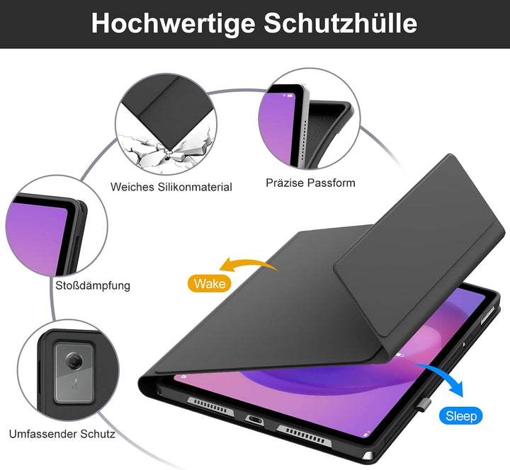 Tastatur Hülle für Lenovo Idea Tab 11 Zoll 2025/K11 Gen 2, QWERTZ Deutsches Magnetisch Abnehmbarer T