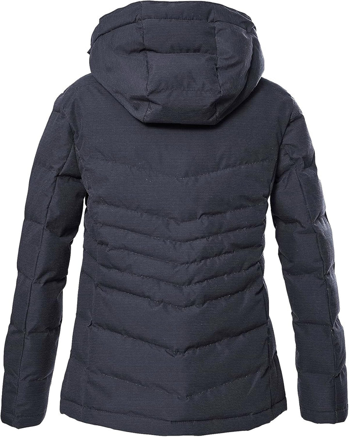 Killtec Mädchen Kow 166 Grls Qltd Jckt Steppjacke mit Kapuze 140 Schwarz, 140 Schwarz