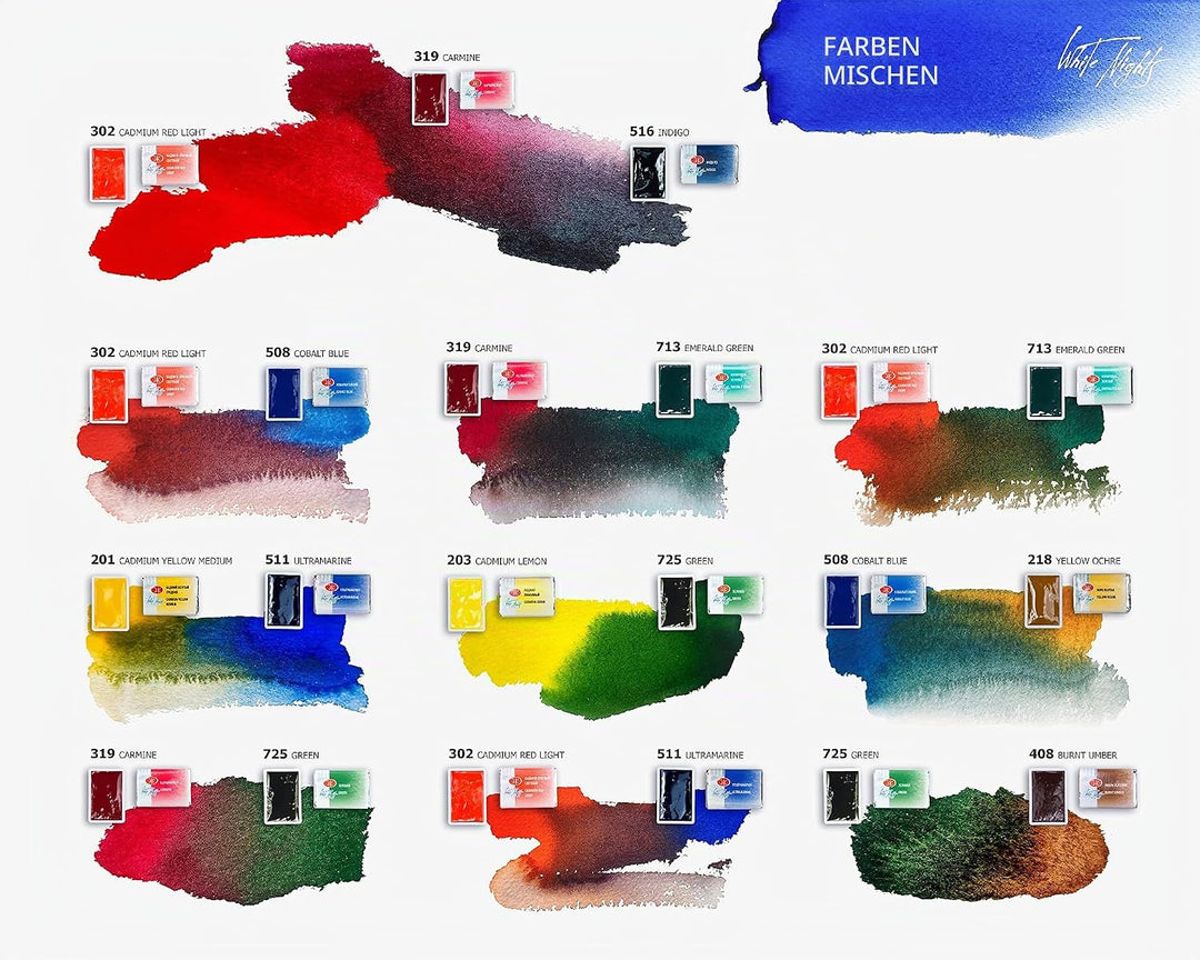 White Nights 1942090 - Aquarellfarbe, 24er Kunststoffkasten