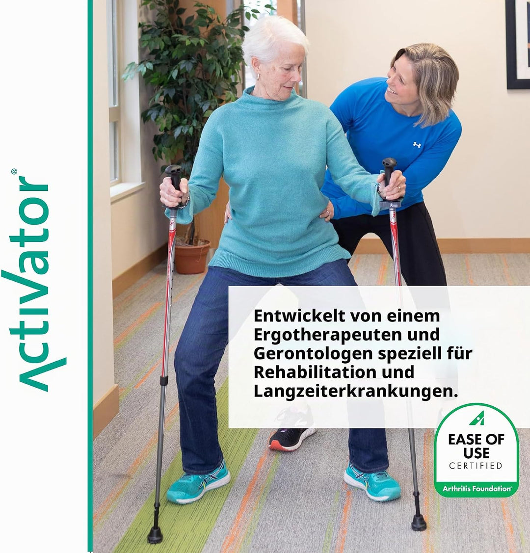ACTIVATOR Walking Stöcke für Rumpfstärkung, Stabilität und Off-Loading