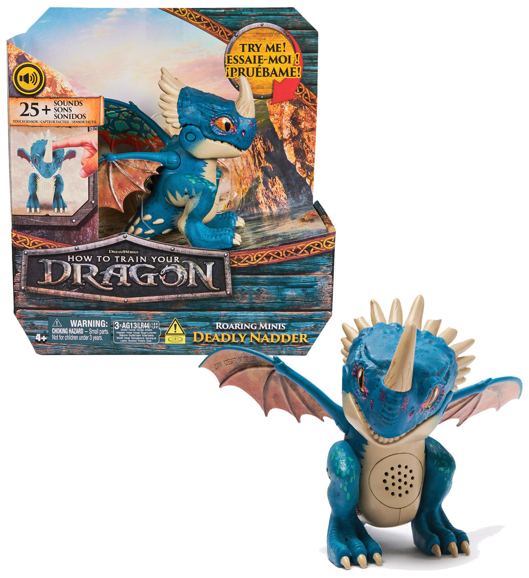 Dreamworks How to Train your Dragon, Interaktiver Mini-Drache Sturmpfeil, Figur mit Soundeffekten, S