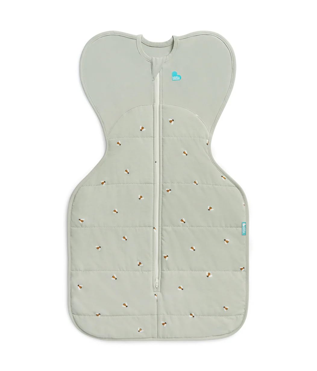 Love To Dream Übergang Pucksack Lite, Baby Schlafsack, Ideal für warme Temperaturen 24-27°C, Arme ho