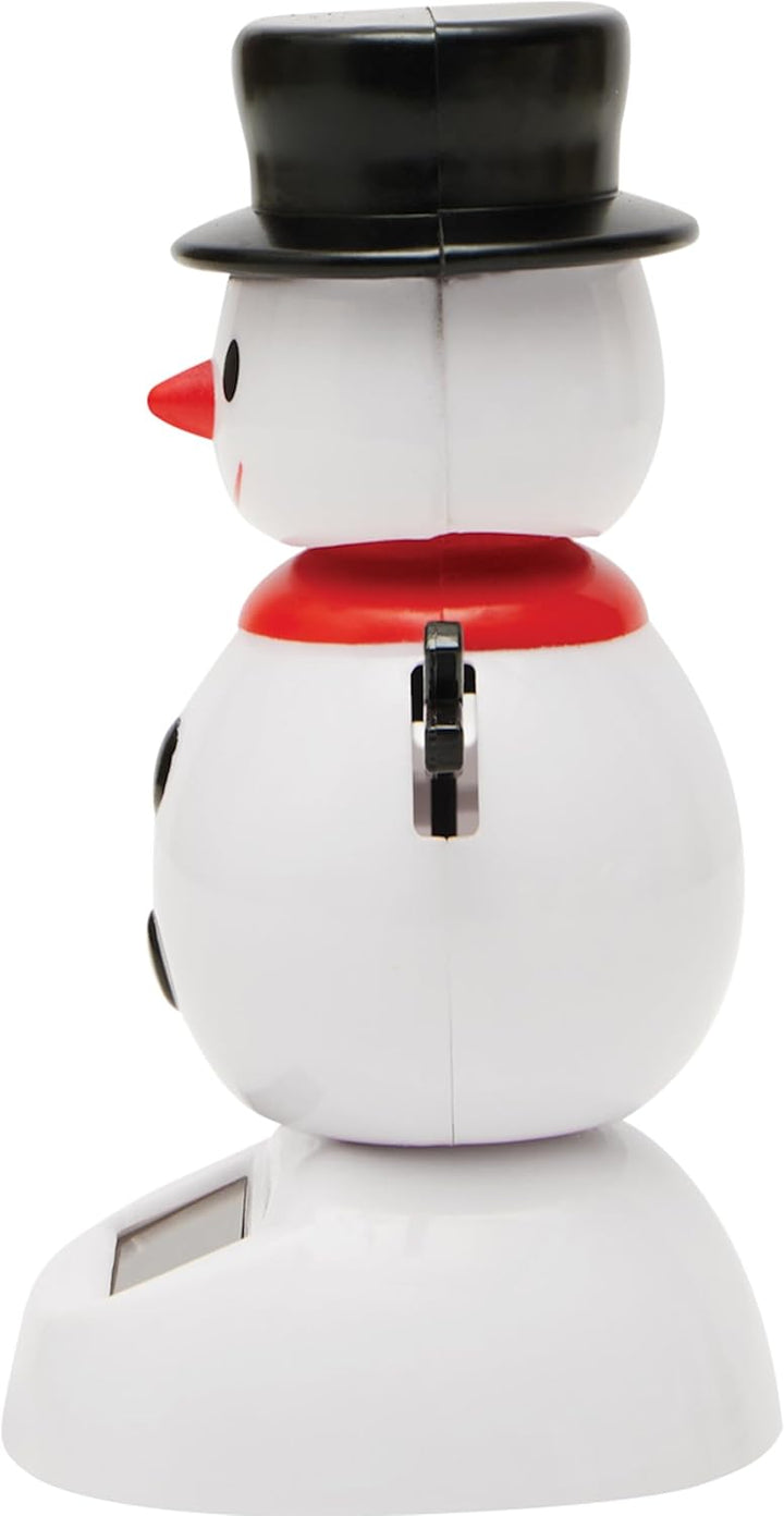 3ER SET WEIHNACHTLICHE SOLAR-WACKELFIGUREN – Weihnachtsmann, Christkind & Schneemann | Dekorative Fi