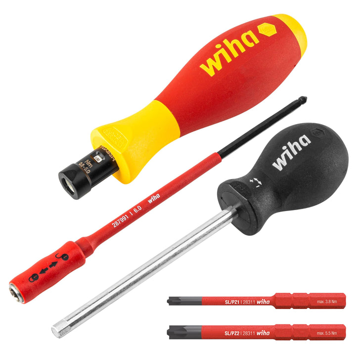Wiha Drehmoment-Schraubendreher Set TorqueVario-S electric 5-tlg. I 0,8-5,0 Nm I PlusMinus/Pozidriv