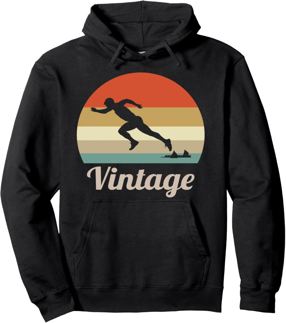 Laufsport Laufen Joggen Jogging Rennen Läufer Vintage Retro Pullover Hoodie