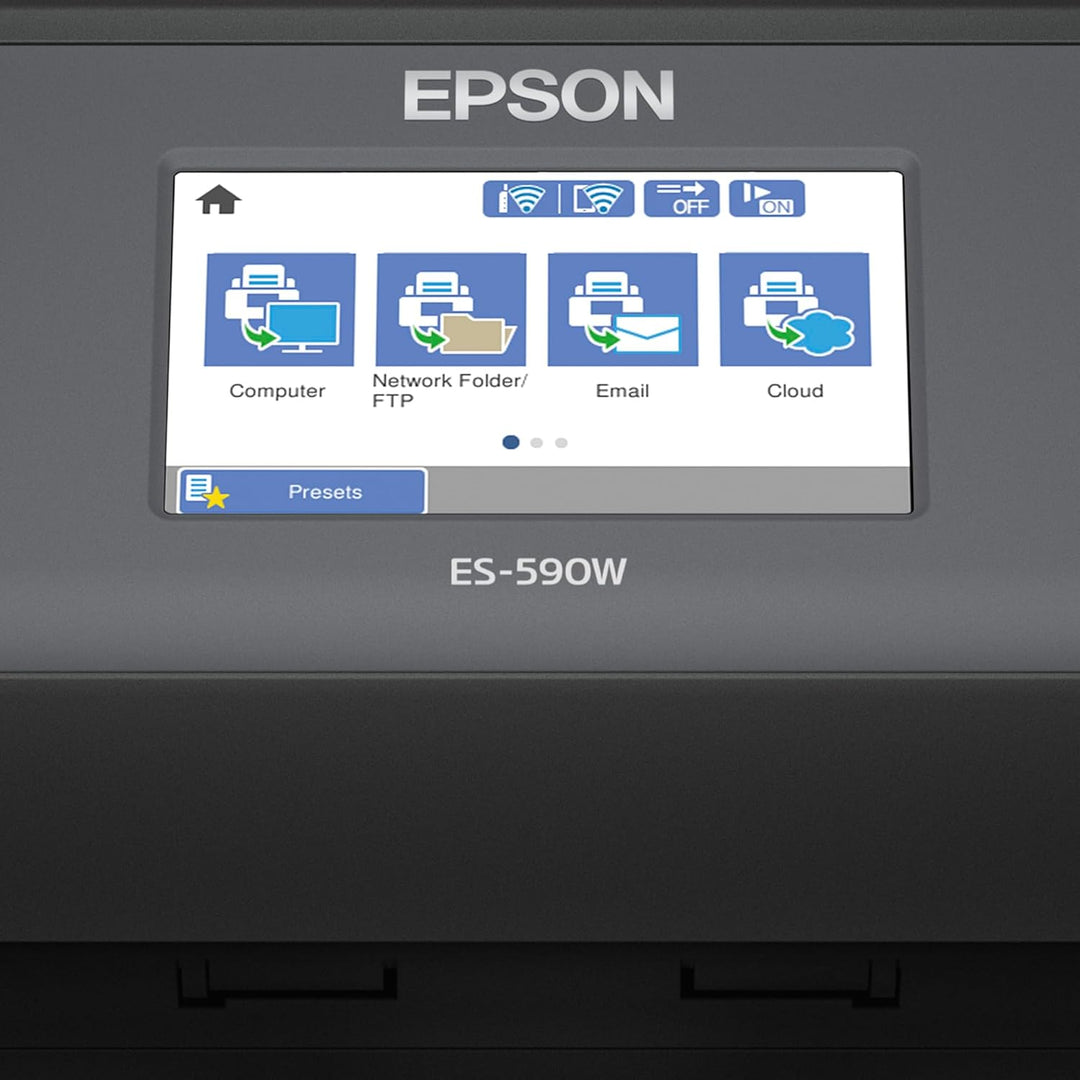 Epson Workforce ES-590W WLAN Dokumentenscanner | 45 S./Min. / 90 ipm | 100 Blatt automatischer Dokum