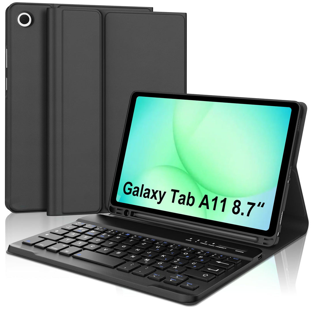 Hülle mit Tastatur für Samsung Galaxy Tab A11 8,7" (2025 SM-X133/X135) und Tab A9 8,7" (2023 SM-X110