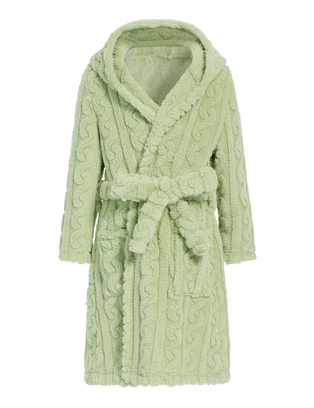 JiAmy Mädchen Bademantel Kapuzen Fleece Warmes Weiches Kinder Badekleid Fuzzy Frottee-Robe 4-14 Jahr