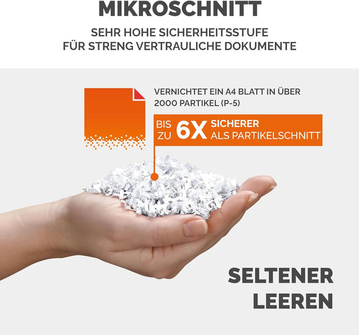 Fellowes Automatischer Aktenvernichter AutoMax 200M - bis zu 200 Blatt gleichzeitig (Mikropartikel,