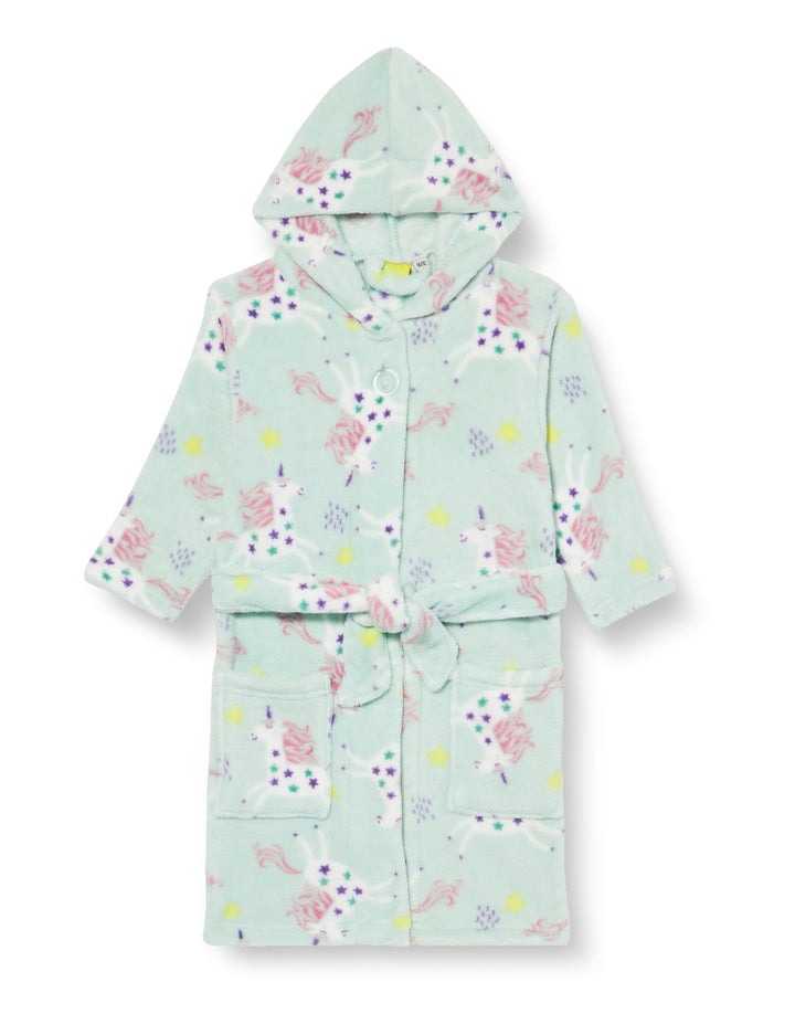 Playshoes Unisex Kinder Fleece-Bademantel Morgenmantel, Einhorn