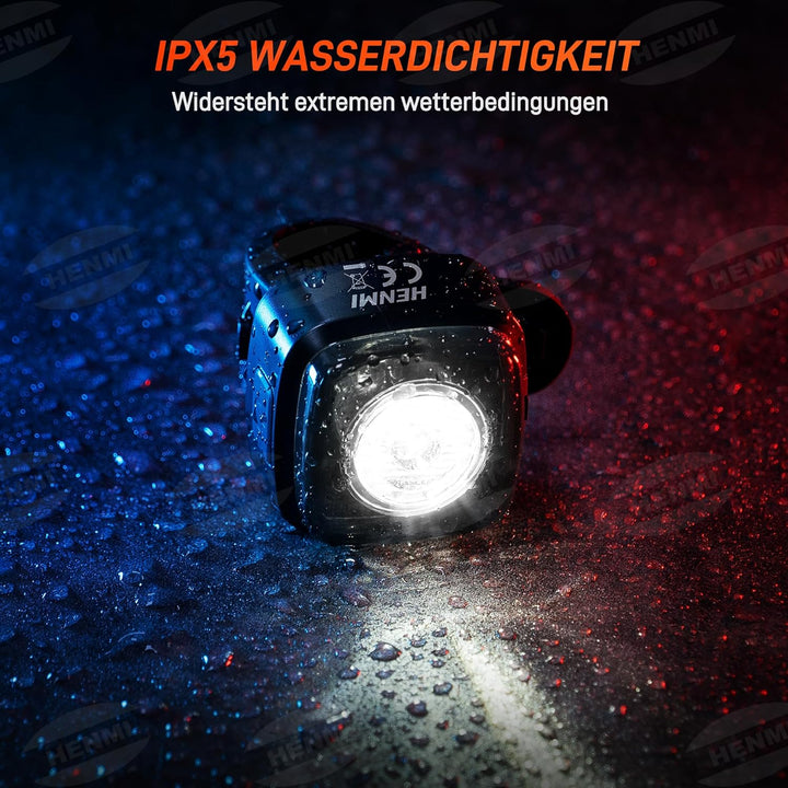 HENMI LED Fahrradlicht vorne, StVZO-zugelassen Fahrradbeleuchtung, USB Aufladbar Fahrrad Frontlicht,