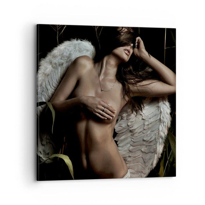ARTTOR Bilder auf Leinwand 70x70cm Leinwandbild Engel Schönheit Körper Gross Wanddeko Bild Schlafzim