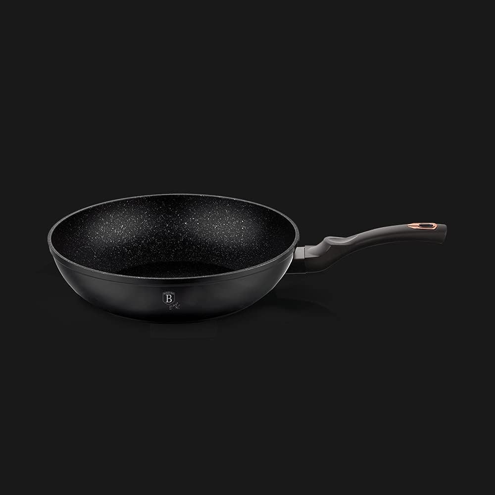 Berlinger Haus Wok 28 cm Black Rose – Marmorbeschichtung – Aluminium Turbo Induktion