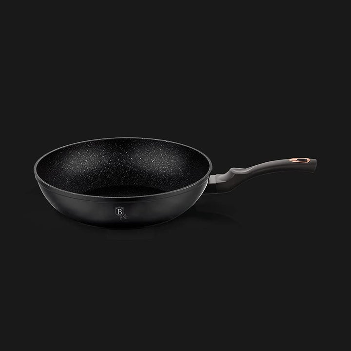 Berlinger Haus Wok 28 cm Black Rose – Marmorbeschichtung – Aluminium Turbo Induktion