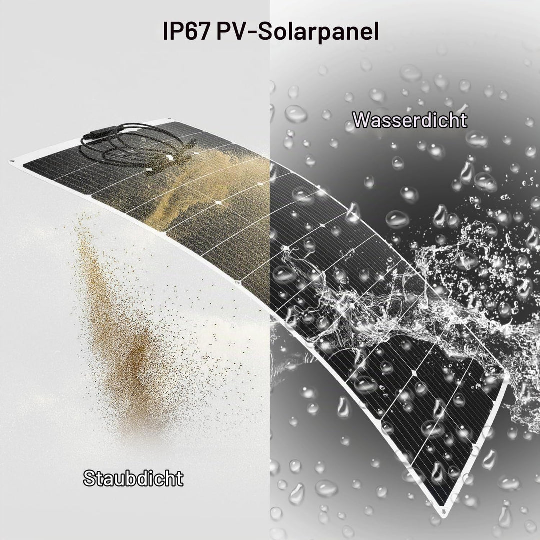【120W Flexibel Solarpanel 12V】DERUXI 120 W Flexibel Solar Panel: 120W 12V Flexibles Monokristalline