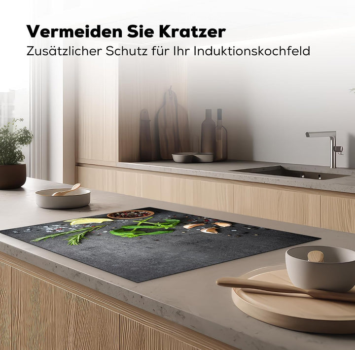 KitchenYeah© Herdabdeckplatte Einteilig Ceranfeld Abdeckplatte für | 77x59 cm - Induktionsschutz Cer