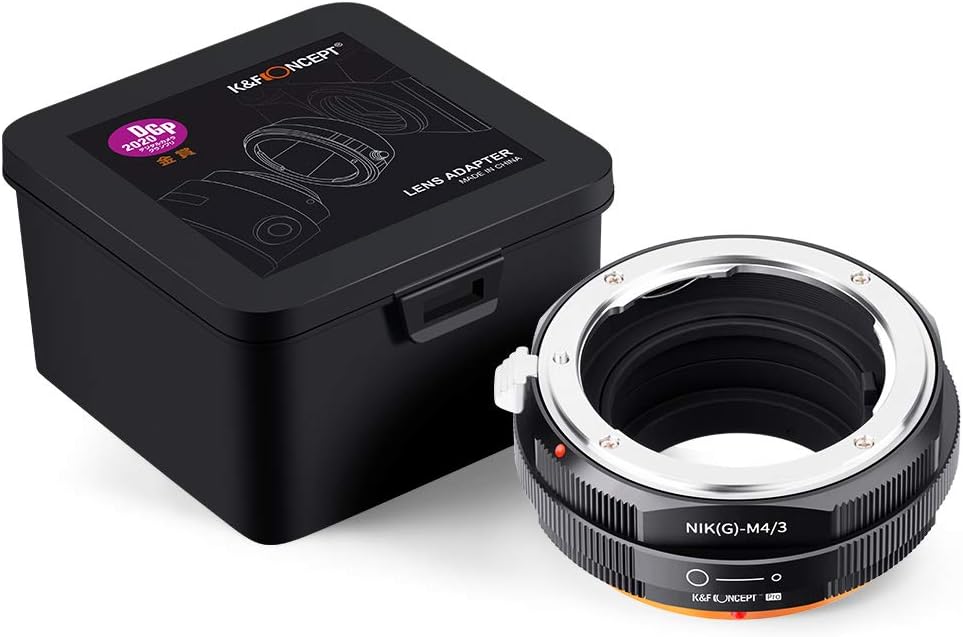 K&F Concept M18125 NIK(G)-M4/3 Hochpräziser Adapterring,Kompatibel mit Nikon AI G AF-S-Objektiven be
