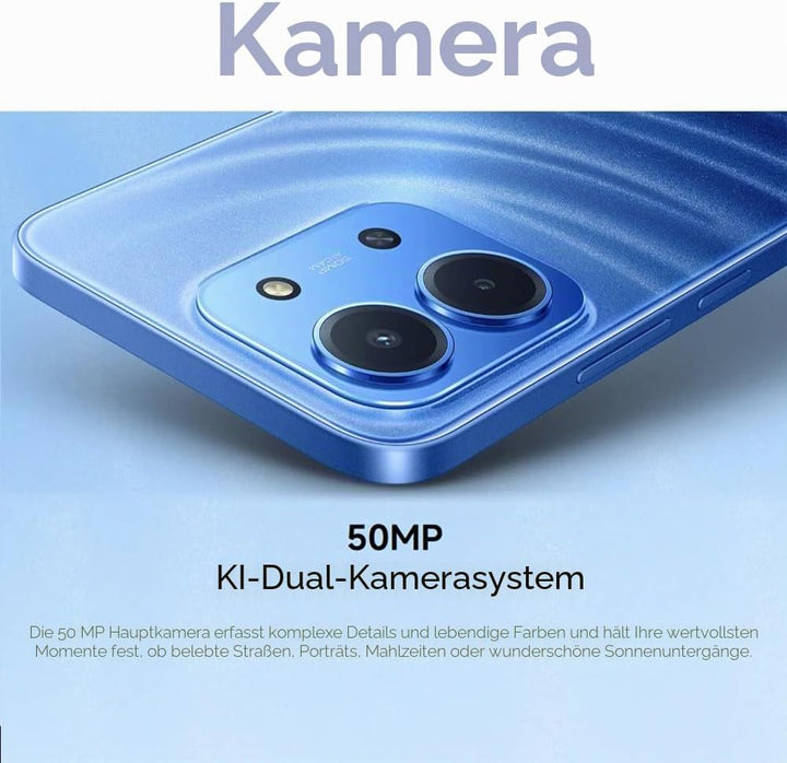 XIAOMI Redmi 15C 4G Smartphone, Schwarz, 4 GB + 128 GB, massiver Akku mit 6000 mAh (Typ), 6,9 Zoll D
