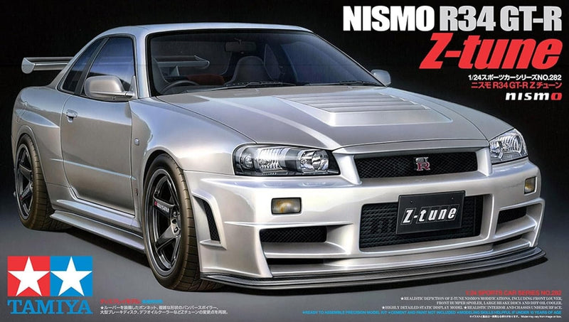 TAMIYA Nissan 300024282 NISMO Skyline GT-R Z-Tune (R34) Automodell Bausatz 1:24, Mittel