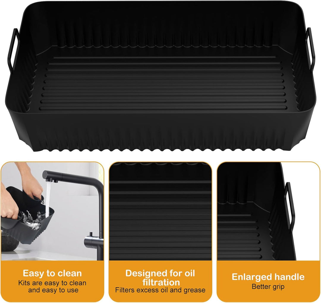 Heissluftfritteuse Zubehör für Cosori Dual Blaze TwinFry XXL 10L, Ninja Af500EU 5.2L, 10.4L, Silikon