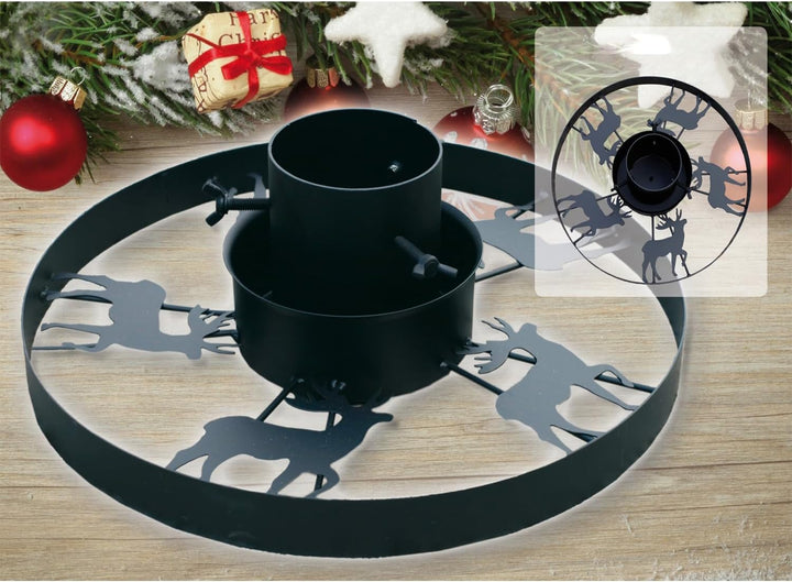Mojawo Metall Tannenbaumständer Weihnachtsbaumständer Ø 40cm Baumständer Christbaumständer Modell Hi