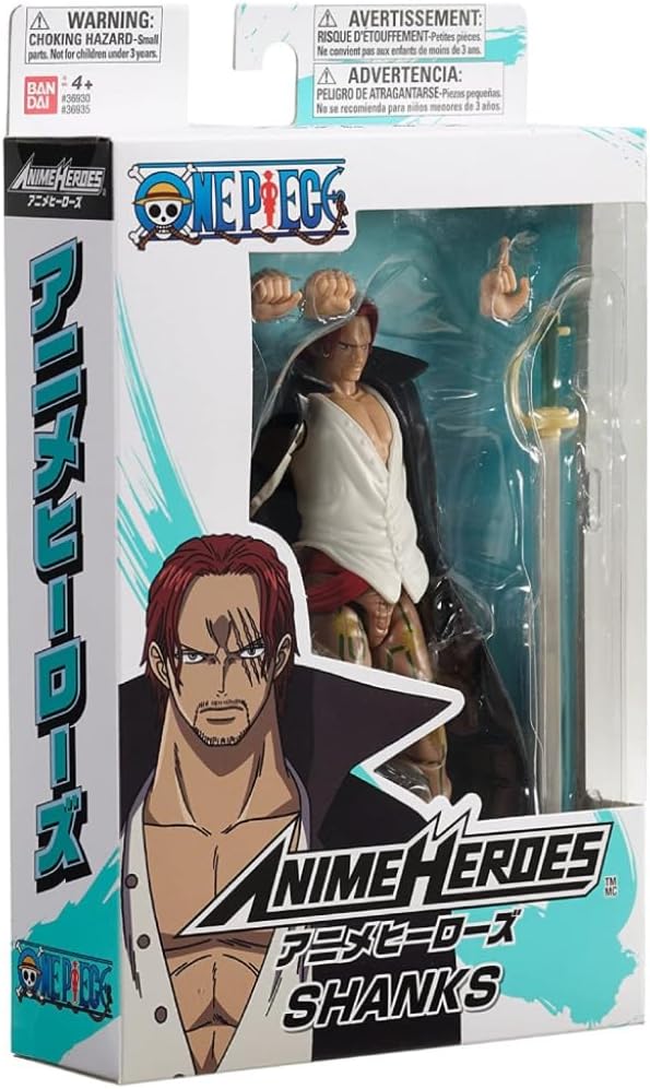 BANDAI - Anime Heroes - One Piece - Figur Shanks 17 cm - 36935, Shanks
